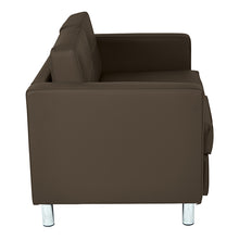 Load image into Gallery viewer, PAC52-D - Pacific Dillon Antimicrobial Loveseat with Chrome Finish Legs by Office Star
