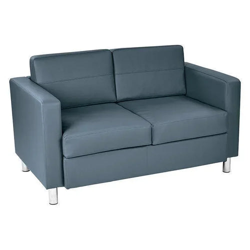PAC52-D - Pacific Dillon Antimicrobial Loveseat with Chrome Finish Legs by Office Star