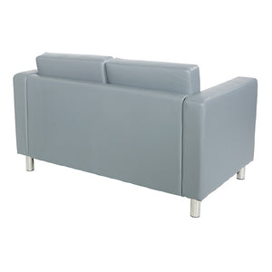 PAC52-V - Pacific Vinyl Loveseat with Chrome Finish Legs by Office Star
