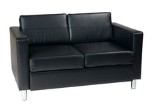 Load image into Gallery viewer, PAC52-V - Pacific Vinyl Loveseat with Chrome Finish Legs by Office Star
