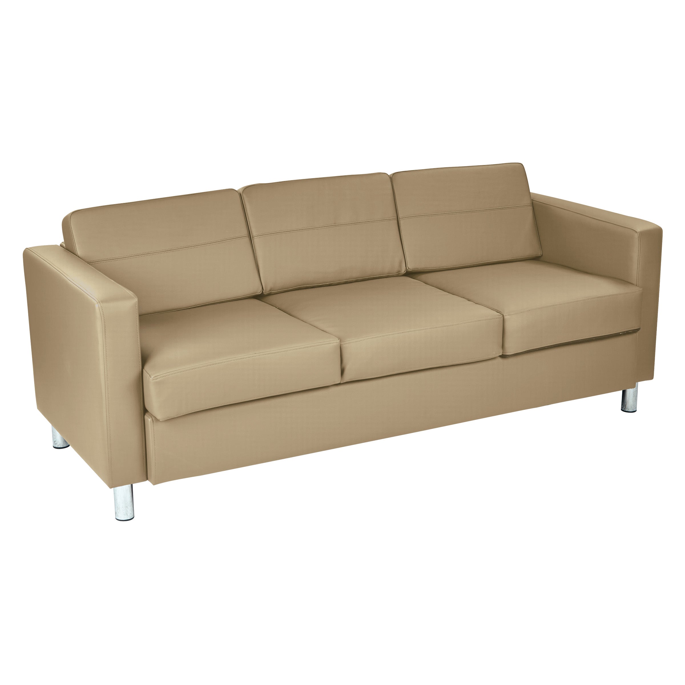 PAC53-D - Pacific Dillon Antimicrobial Sofa with Chrome Finish Legs by Office Star