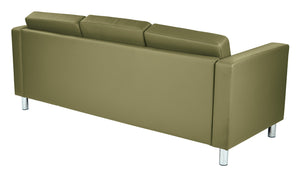 PAC53-D - Pacific Dillon Antimicrobial Sofa with Chrome Finish Legs by Office Star