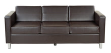 Load image into Gallery viewer, PAC53-V - Pacific Vinyl Sofa with Chrome Finish Legs by Office Star
