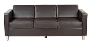 PAC53-V - Pacific Vinyl Sofa with Chrome Finish Legs by Office Star