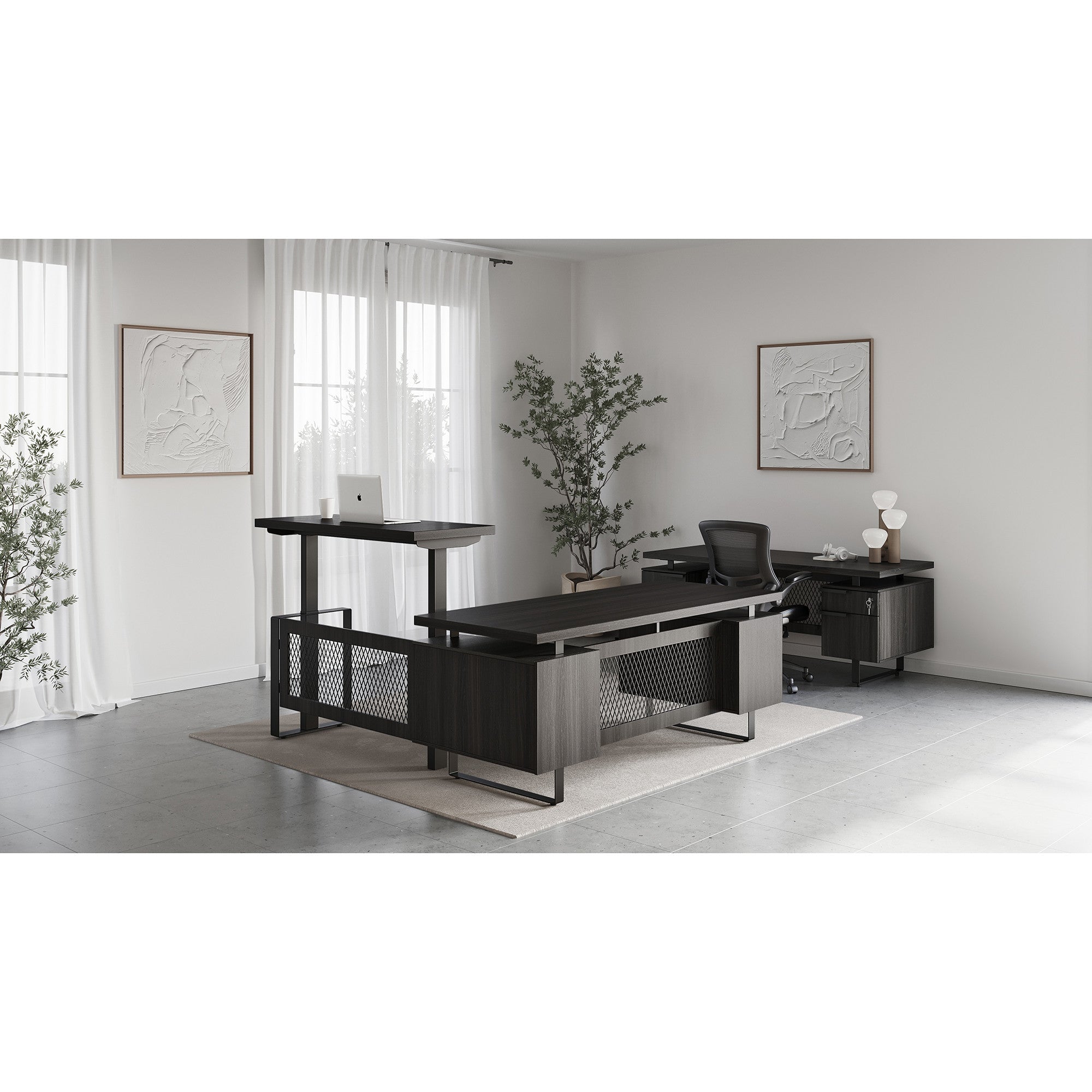 PALISADES6GG - OfficeSource Palisades Height Adjustable Typical Desk