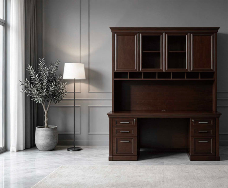 REG201DPH - Regal Traditional Six Drawers Credenza/Desk w/Hutch by Everforest