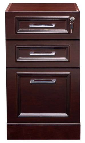 REG301 - Regal Traditional Wood Three Drawer Pedestal by Everforest