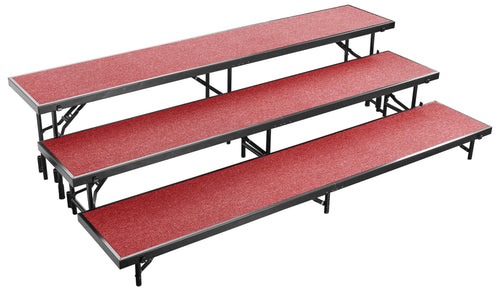 RSLC - N Multi-Level Portable Straight Standing Carpeted Choral Risers