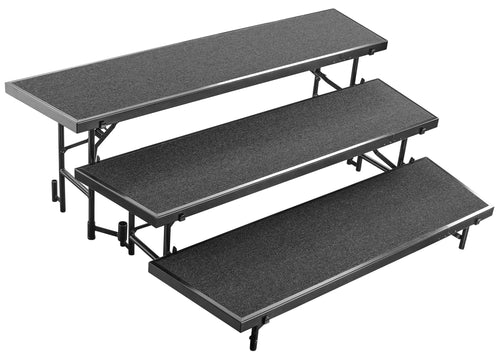 RTLC - NPS Multi-Level Portable Tapered Standing Carpeted Choral Risers