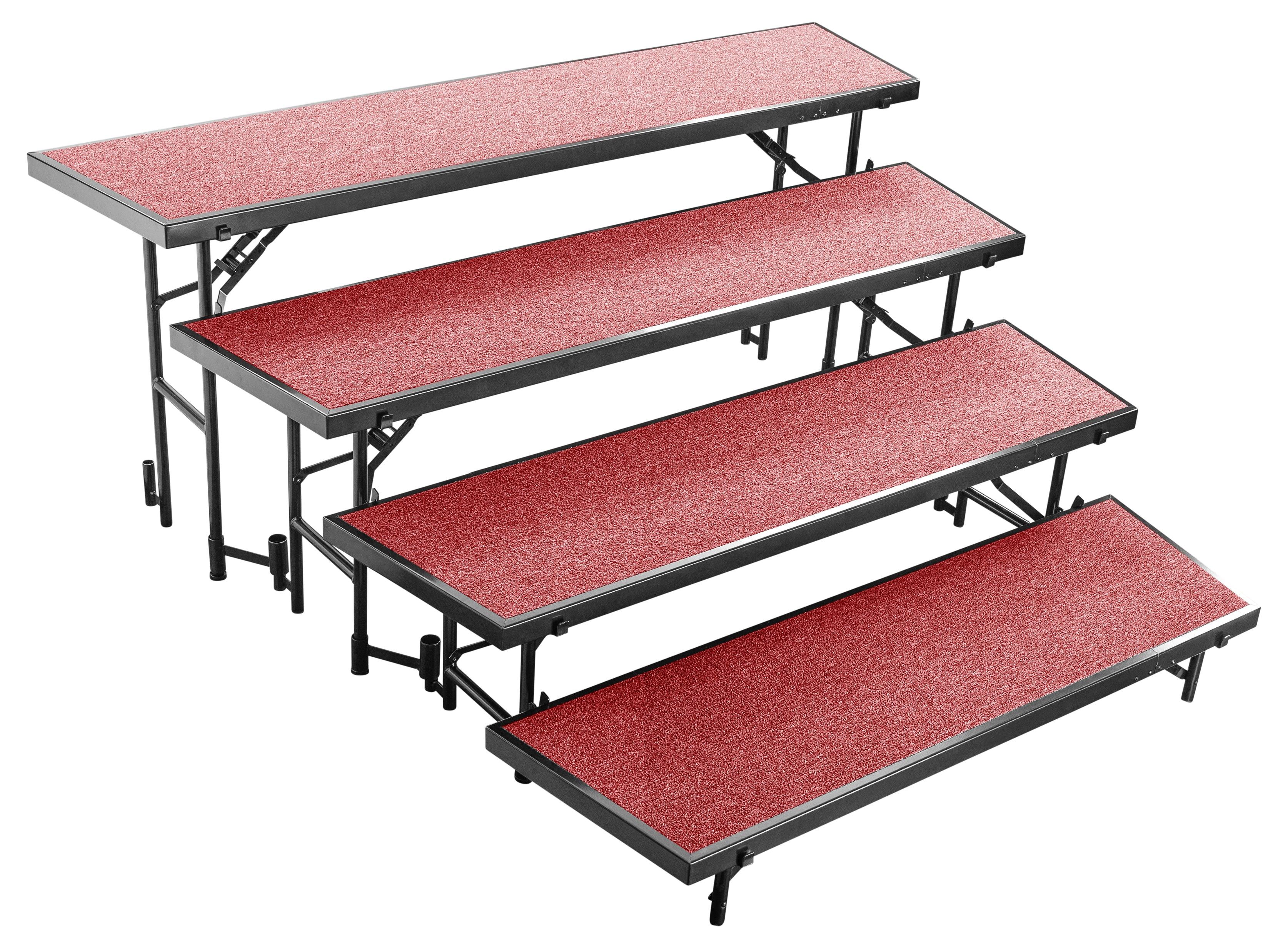 Multi Level Risers NPS Multi-Level Tapered Standing Carpeted Choral Risers