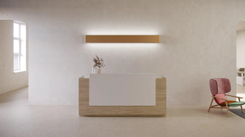 CA679 - Deluxe Series Reception Desk w/Decorative Panel by Candex