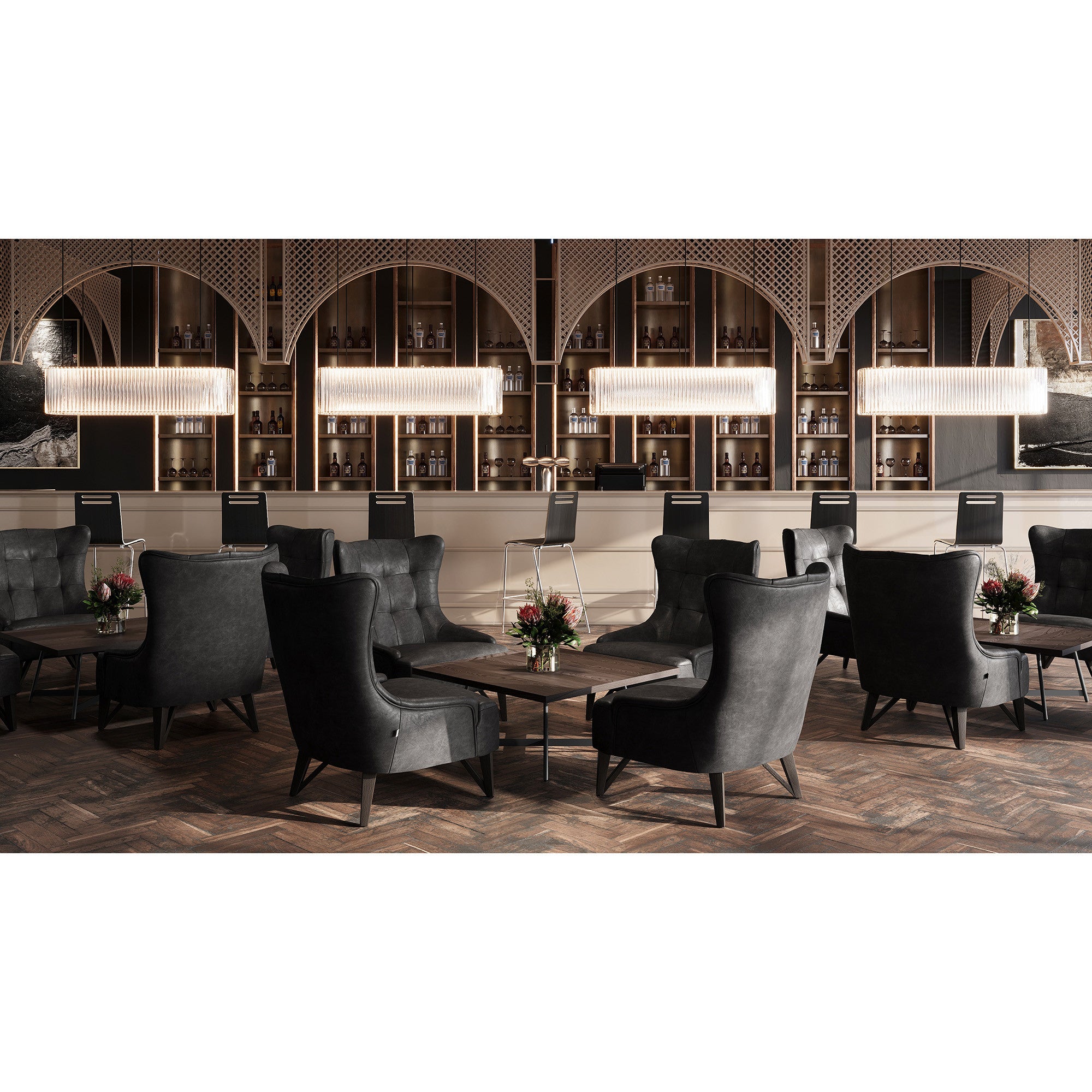OSST7005 - OfficeSource Rowan Square Bentwood Bar Height Café Stool