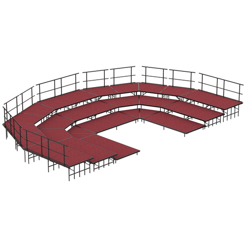 SCRC36C - National Public Seating 3-Level Stage Configuration Set w/ Carpet Surface