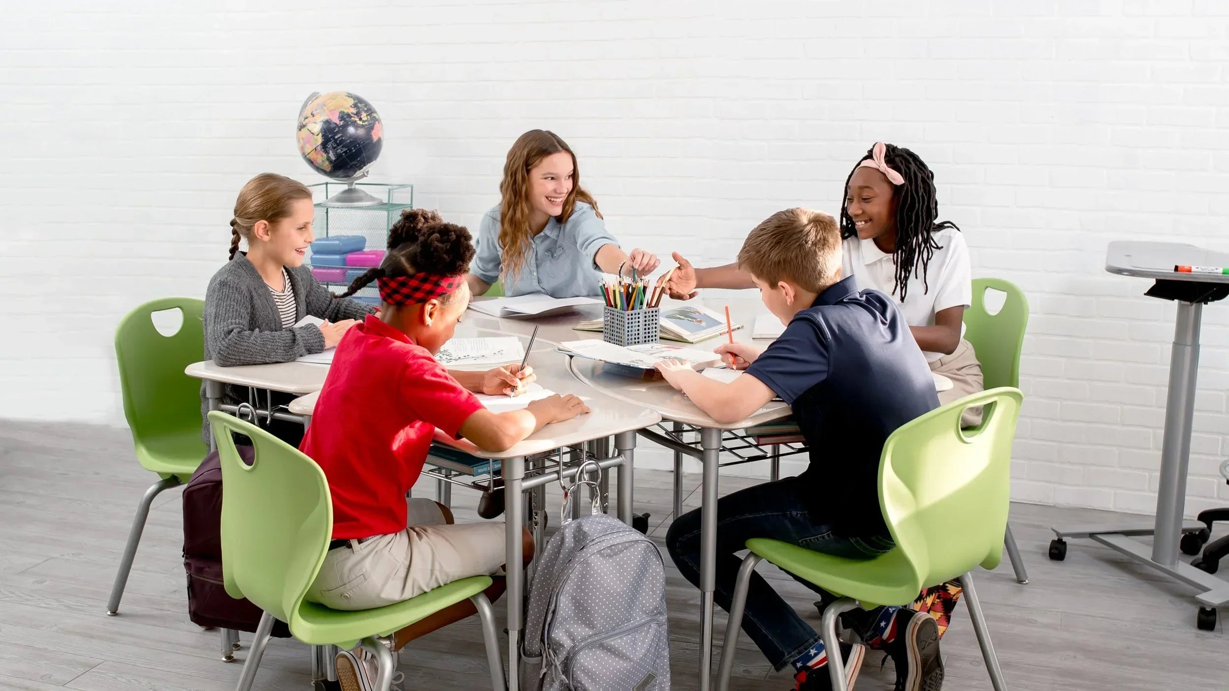 SC5100 - (5-Pack) 2Thrive Series Stack Chair 12" - 16" by Scholar Craft