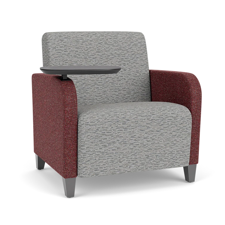 SN1201T - Siena Oversized Lounge Reception Guest Chair w/ Swivel Tablet by Lesro