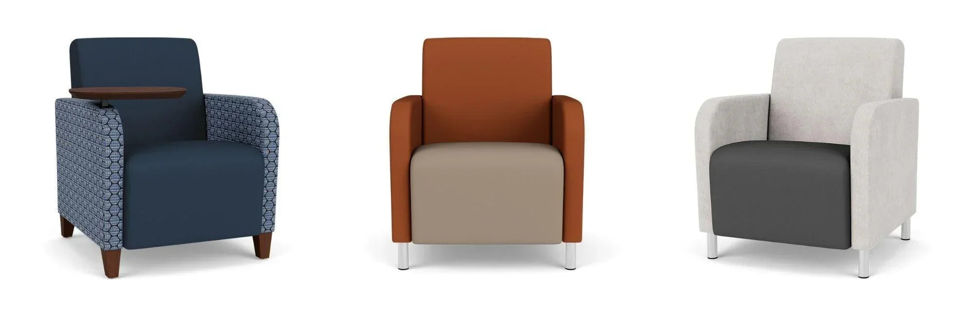 SN1101T - Siena Lounge Reception Guest Chair w/ Swivel Tablet by Lesro