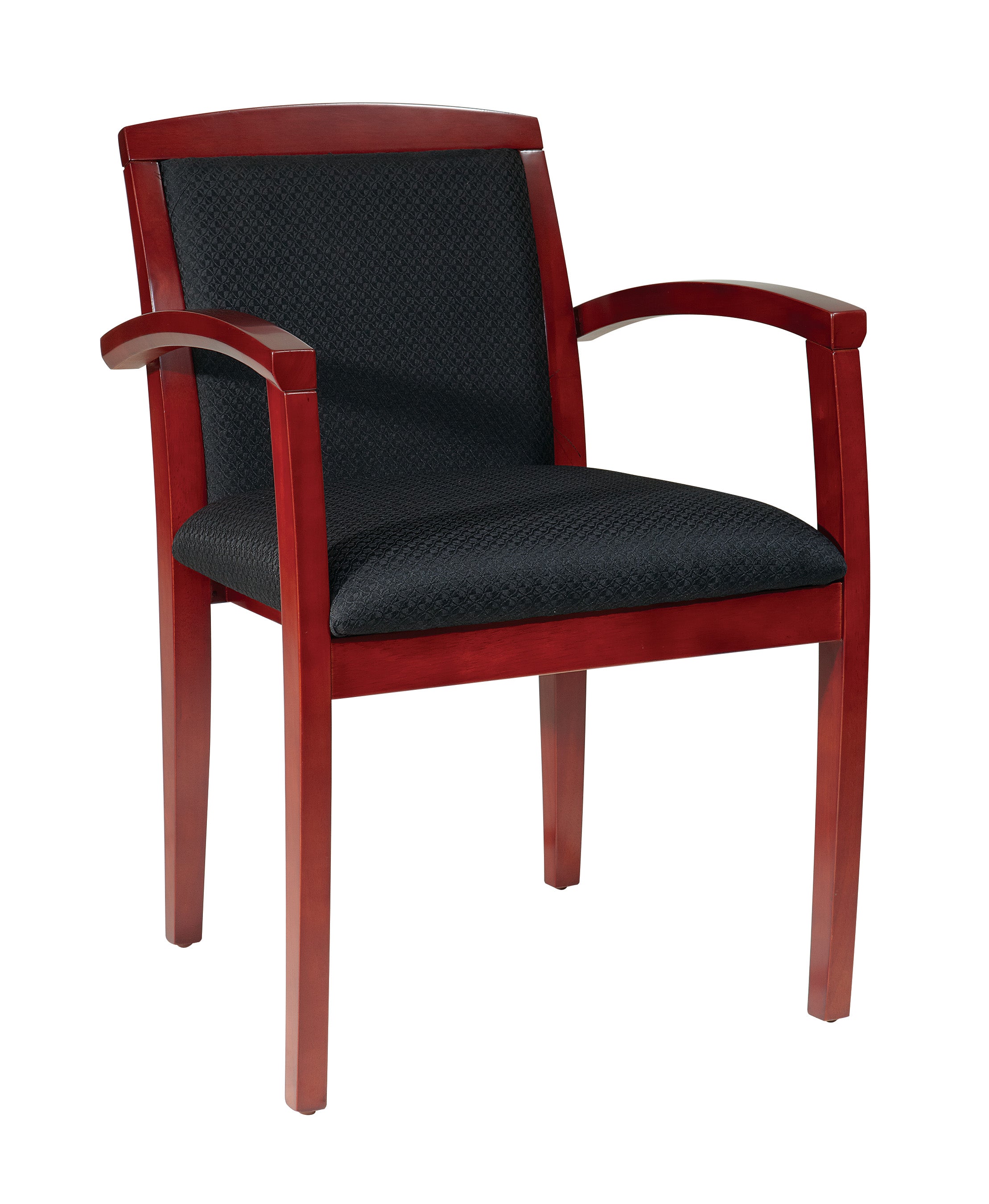 SON-129 - Sonoma Cherry Finish Guest Chair, Upholstered Back by Office Star (4 Pack)