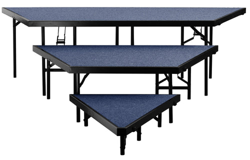 SPST36LC - National Public Seating Portable Multi-Level Carpeted Pie Stage Set