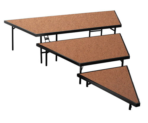 SPST36LHB - National Public Seating Portable Multi-Level Hardboard Pie Stage Set