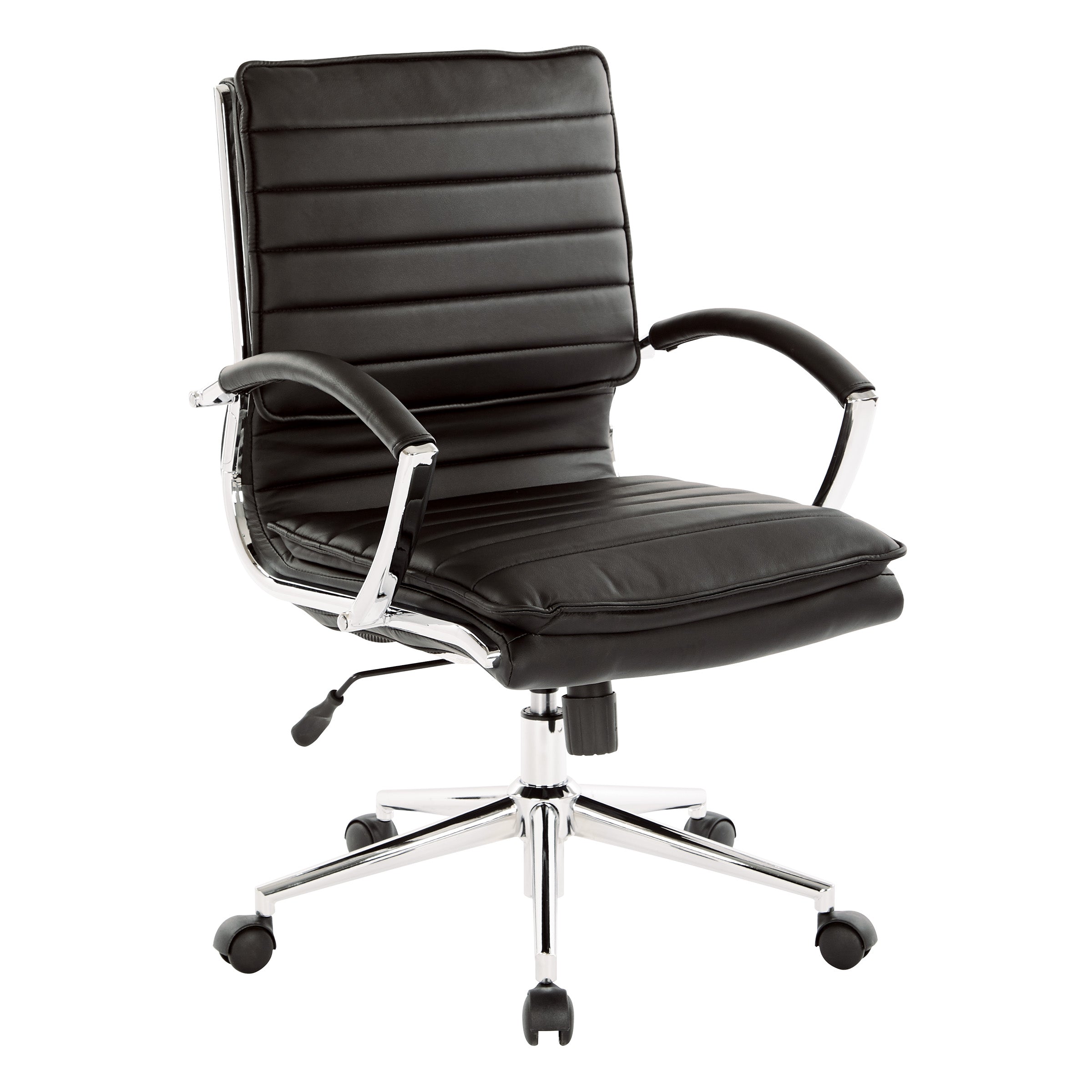 SPX23591C - Modern Mid-Back Faux Leather Chair w/ Chrome Base  by OSP