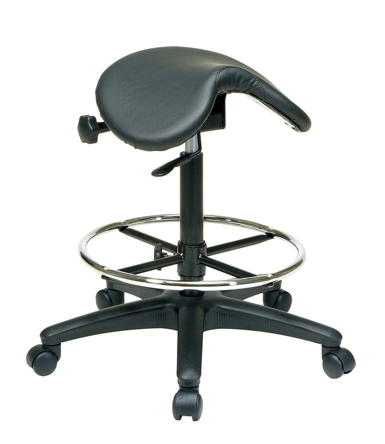 ST205 - Backless Stool with Saddle Seat by Office Star