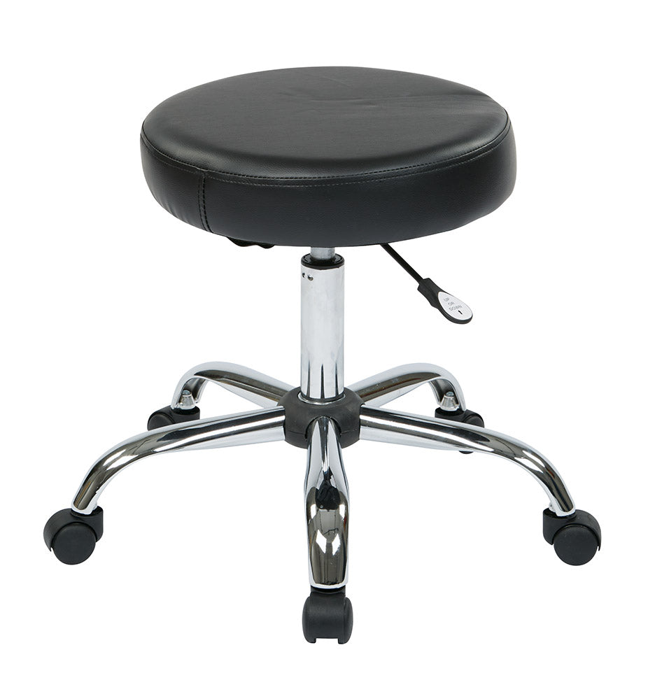 ST428V - Chrome Finish Backless Pneumatic Drafting Stool by Office Star