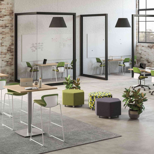JNIDBBSQR - Safco Ready Multi-purpose Square Bar Height Café Bistro Table w/ Disc Base