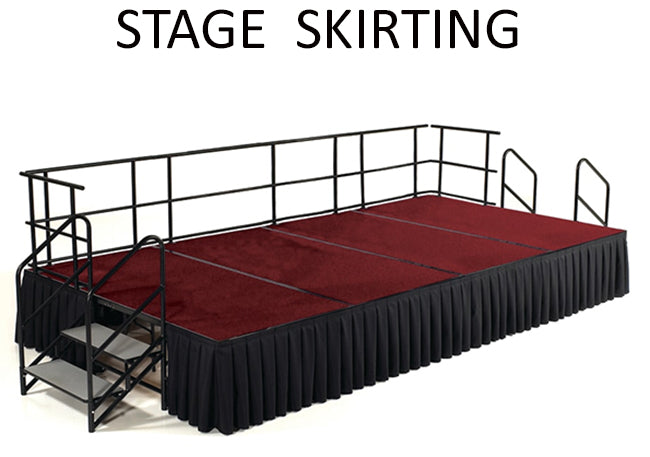 SS16 - Pleated Stage Skirting for 16" High Stage by NPS