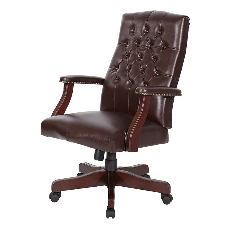 TEX232 - Traditional Executive Chair with Padded Arms by Office Star