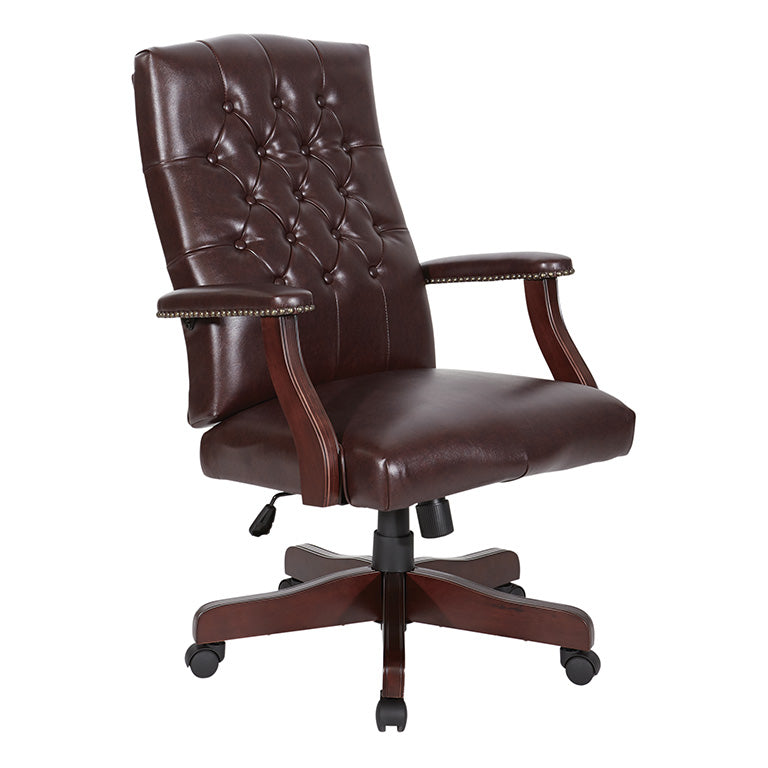 TEX232 - Traditional Executive Chair with Padded Arms by Office Star