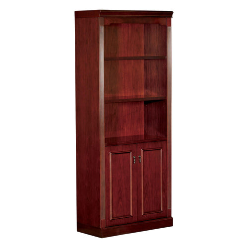 TOW-113 - OSP Townsend Traditional Executive Single Wall Unit Bookcase w/ Bottom Doors