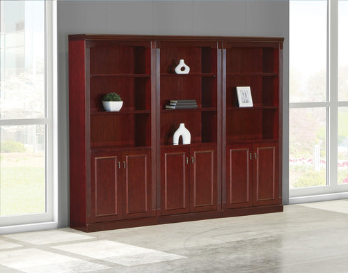 TOW-TYPWALL4 - OSP Townsend Traditional Executive Triple Wall Unit Bookcase w/ Bottom Doors