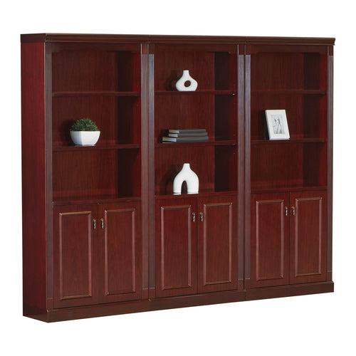 TOW-TYPWALL4 - OSP Townsend Traditional Executive Triple Wall Unit Bookcase w/ Bottom Doors