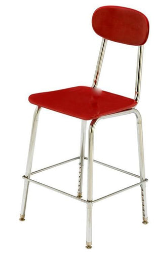 CD7100 - (2 Pack) Institutional HD Solid Plastic Seat & Back High Chairs by ScholarCraft