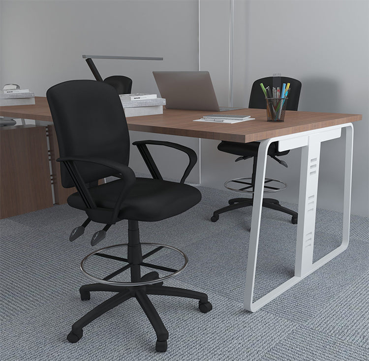 B1647- LeatherPlus Multi-Function Drafting Stool w/Loop Arms by Boss