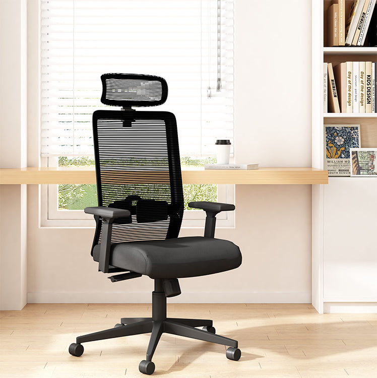 B6036 - Mesh Back Chair, w/Headrest and Seat Slider by Boss