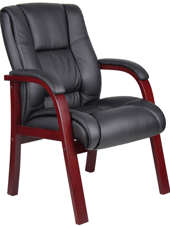 B8999 - Executive Mid Back Wood Finished guest, accent or dining chair by Boss