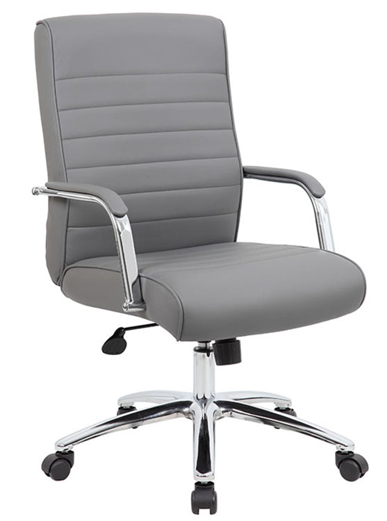 B696CRB - Modern Executive Conference Chair, Ribbed Design by Boss
