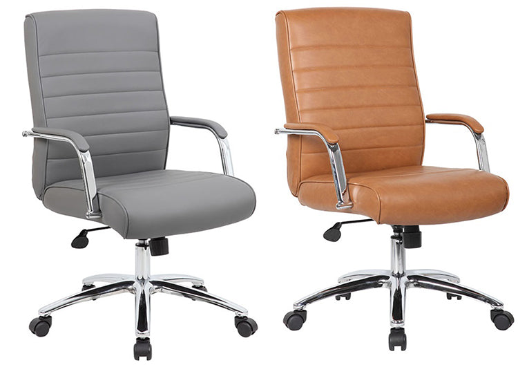 B696CRB - Modern Executive Conference Chair, Ribbed Design by Boss