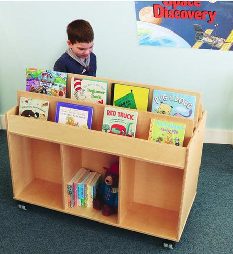 WB0383 - Mobile Book Storage Island by Whitney Bros