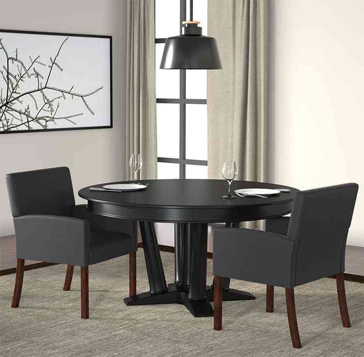 B629M - Box Arm Lounge Chair Mahogany Legs by Boss