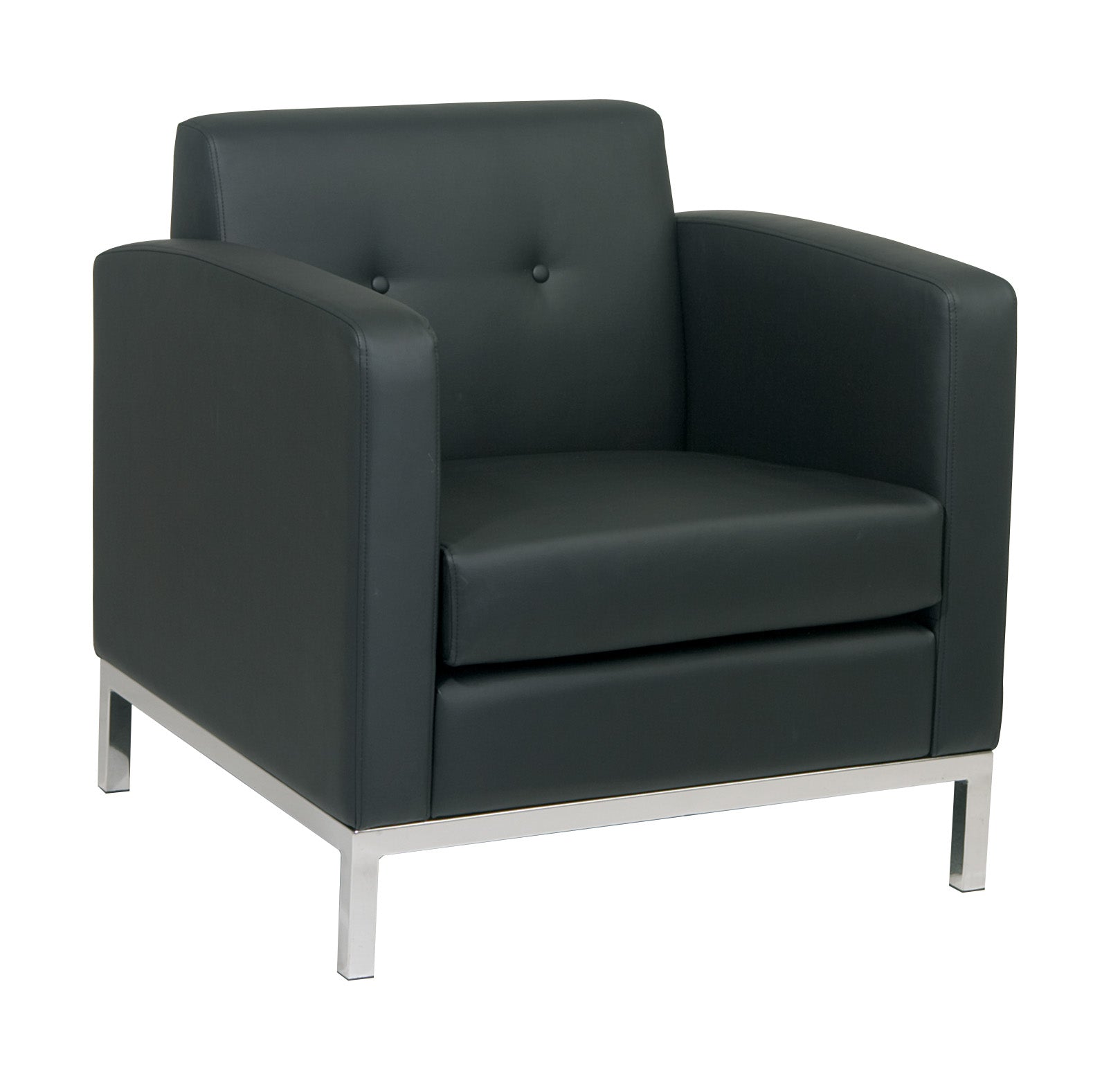 WST51A - Wall Street Arm Chair with Chrome Base