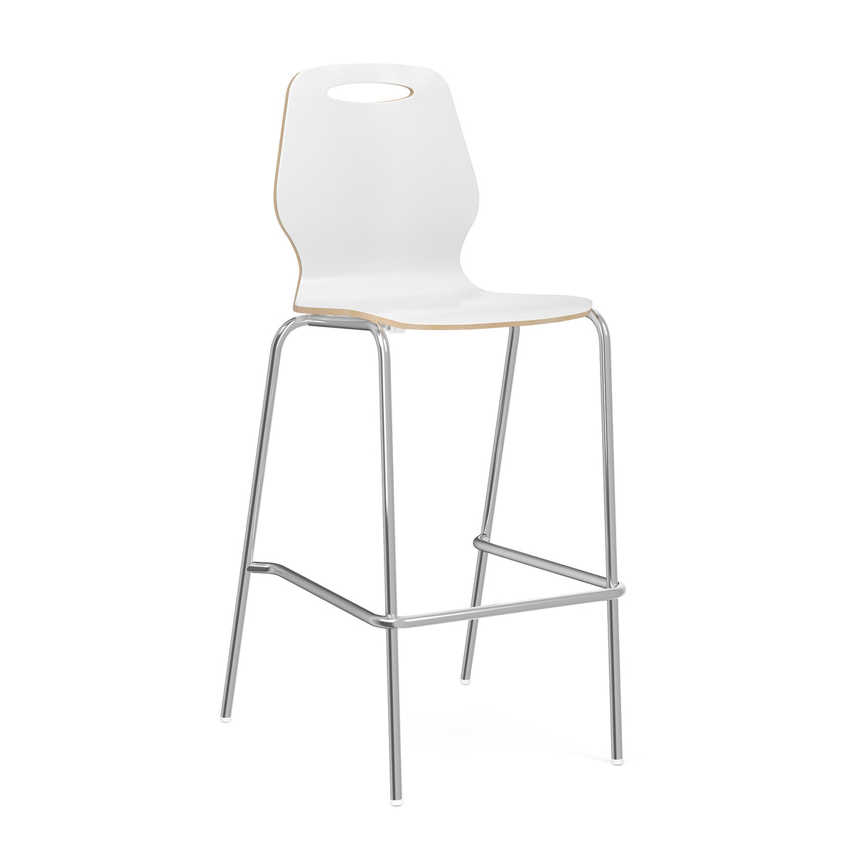 OSST7004 - OfficeSource Shay Hourglass Bentwood Bar Height Café Stool - Set of 2