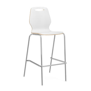 OSST7004 - OfficeSource Shay Hourglass Bentwood Bar Height Café Stool - Set of 2