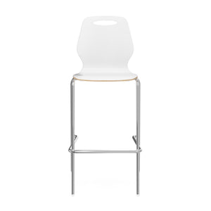 OSST7004 - OfficeSource Shay Hourglass Bentwood Bar Height Café Stool - Set of 2