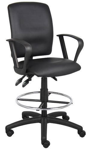 B1647- LeatherPlus Multi-Function Drafting Stool w/Loop Arms by Boss