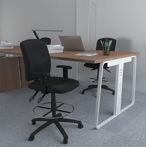 B1646 - LeatherPlus Multi-Function Drafting Stool w/Adjustable Arms by Boss