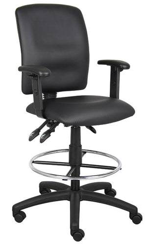 B1646 - LeatherPlus Multi-Function Drafting Stool w/Adjustable Arms by Boss