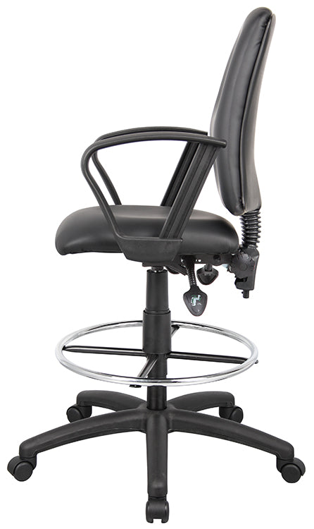 B1647 LeatherPlus Multi-Function Drafting Stool with Loop Arms by Boss – view 3