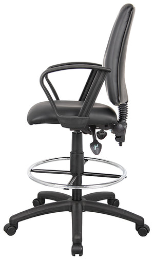 B1647 LeatherPlus Multi-Function Drafting Stool with Loop Arms by Boss – view 3